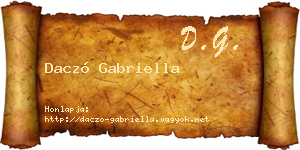 Daczó Gabriella névjegykártya
