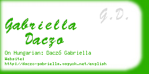 gabriella daczo business card